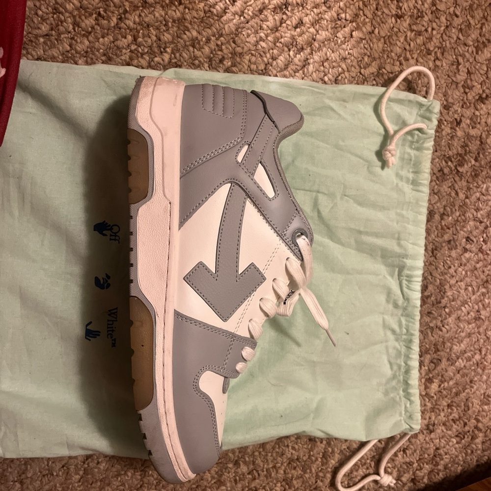 Gray and White Sneakers